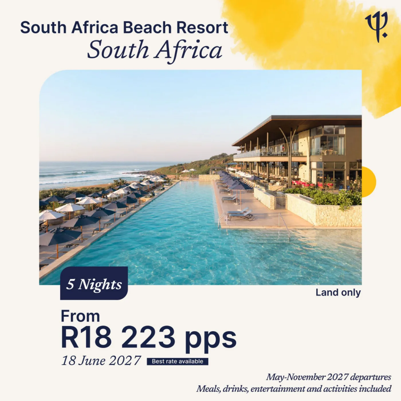 Club Med South Africa Beach Resort infinity pool