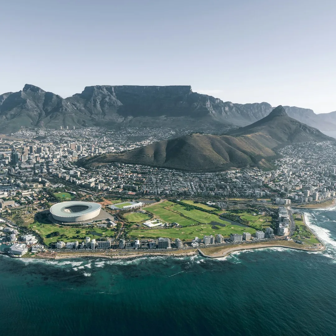 Table Mountain and Cape Town coastline