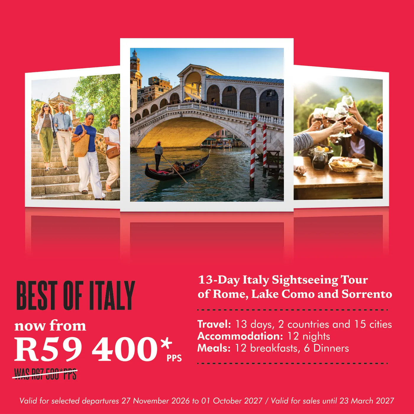 Best of Italy Trafalgar tour of Rome, Lake Como and Sorrento