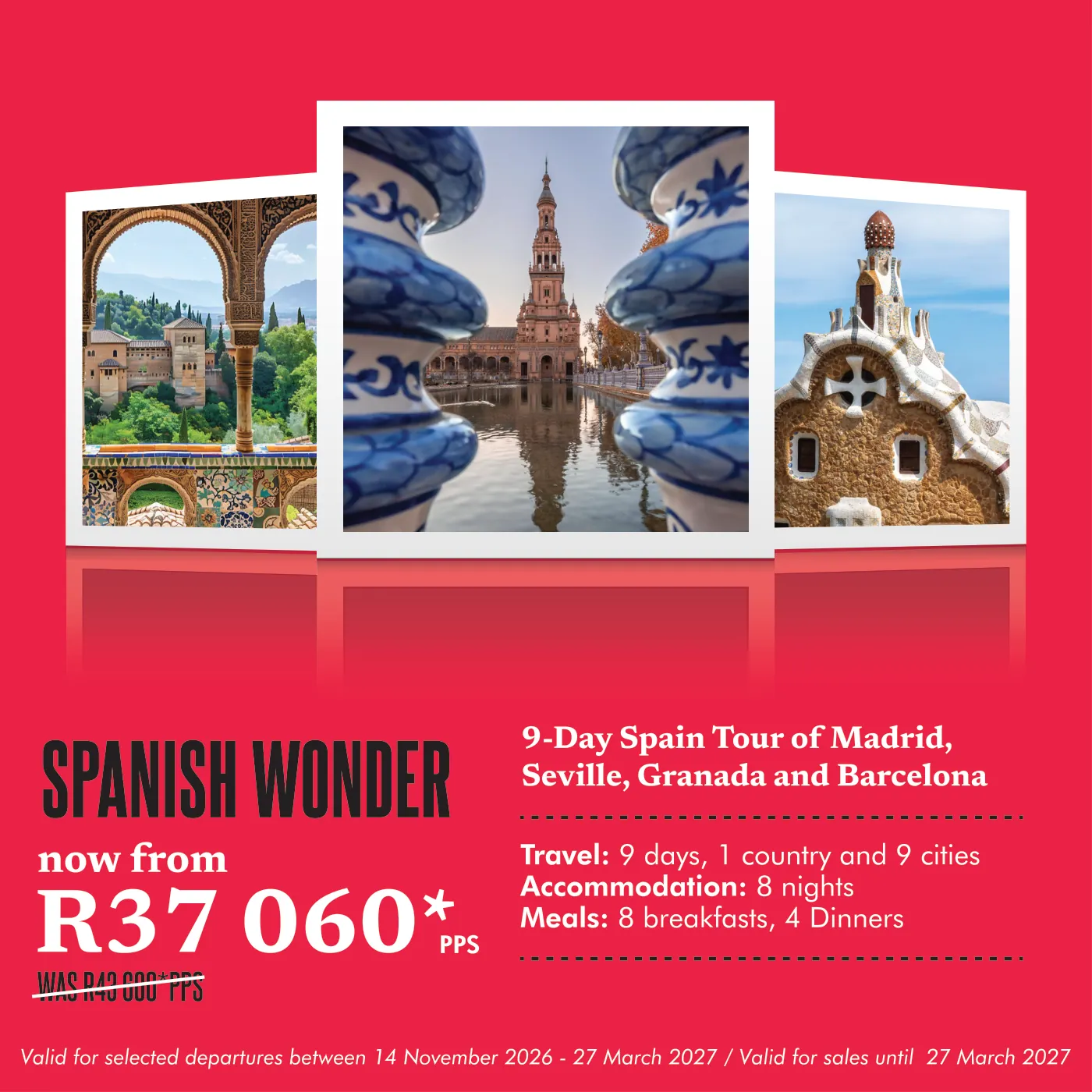 Spanish Wonder Trafalgar tour of Madrid, Seville, Granada and Barcelona